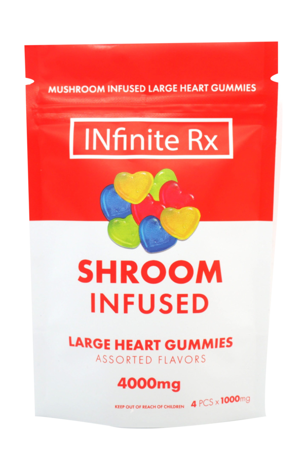 INfinite Rx Shroom Infused Large Heart Gummies Edibles (4000mg)